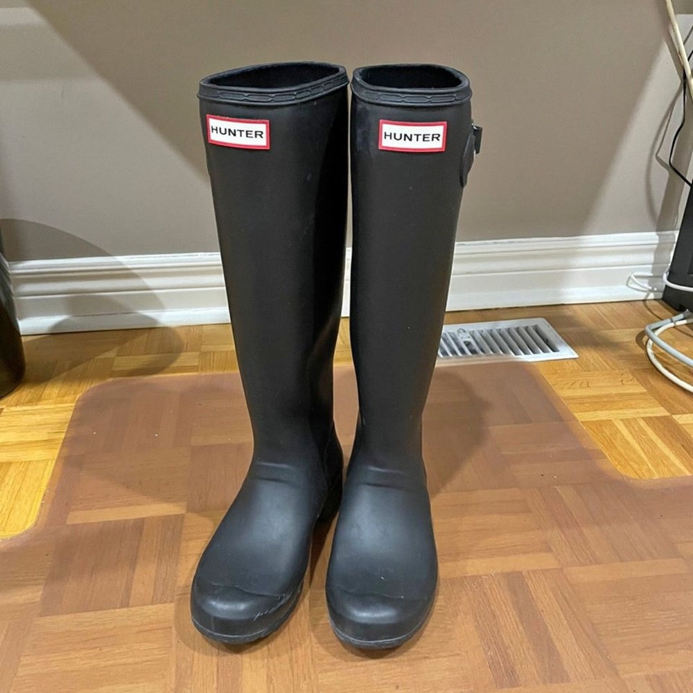 Hunter Rain Boots with socks